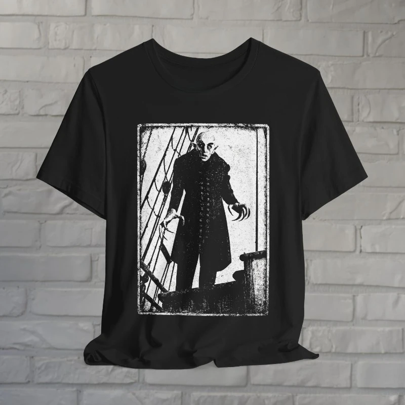 Nosferatu تي شيرت دراكولا قميص مصاص دماء فيلم تي شيرت كلاسيكي الرعب قميص القوطية نمط هدية الرعب المشجعين المرأة تي شيرت #1