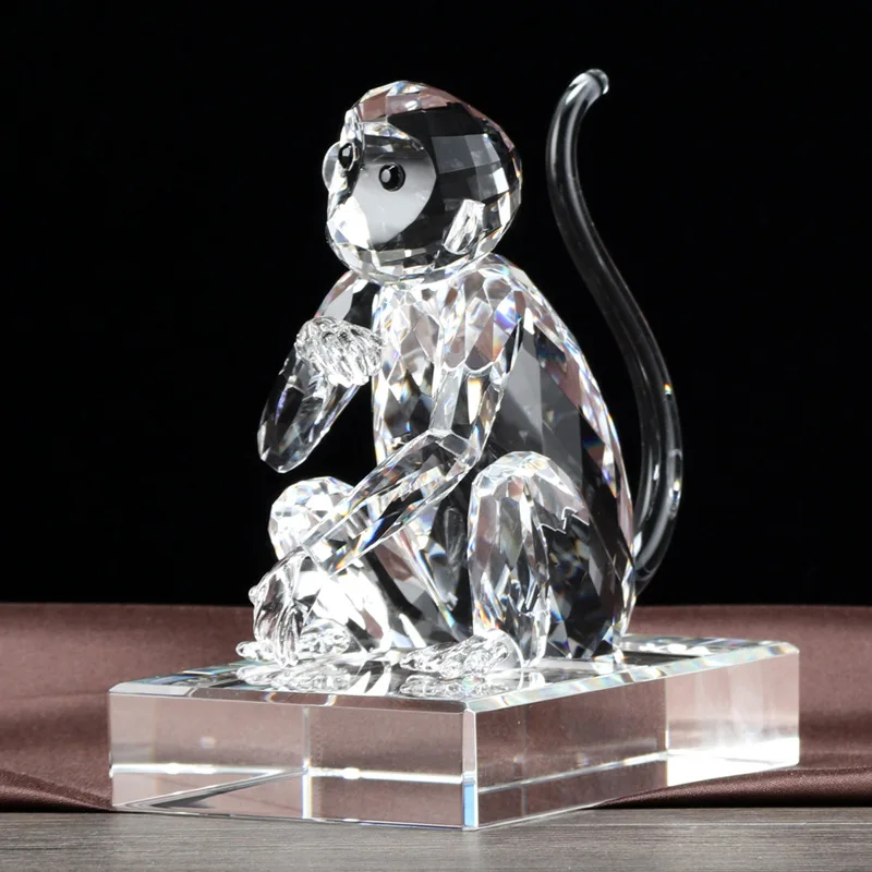 تخصيص نموذج القرد الكريستالي، تخصيص زخرفة القرد الذهبي جيبون القرد أورانغوتان، هدايا حديقة الحيوان الملاهي #1