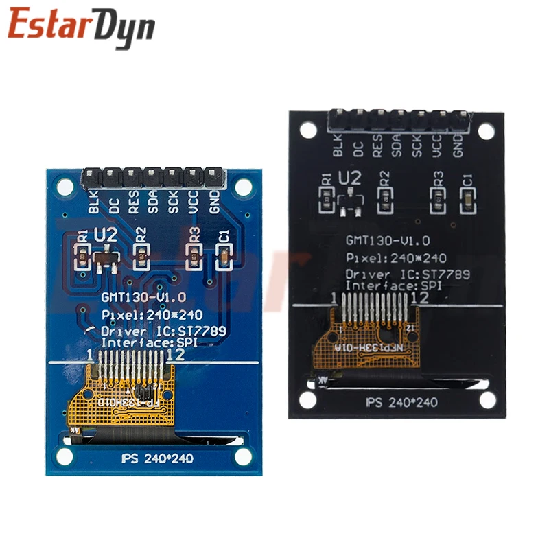 1.3 inch IPS 7P SPI HD 65K Full Color LCD Module ST7735 Drive IC 80*160 (Not OLED) For Arduino