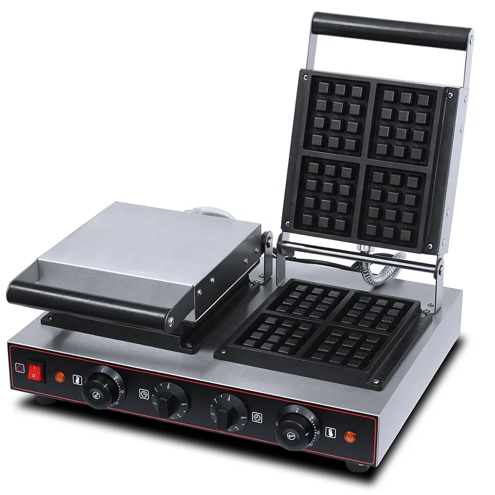 New Professional Electric Restaurant Waffle Maker with Timer Multifunctional Automatic for Hotels