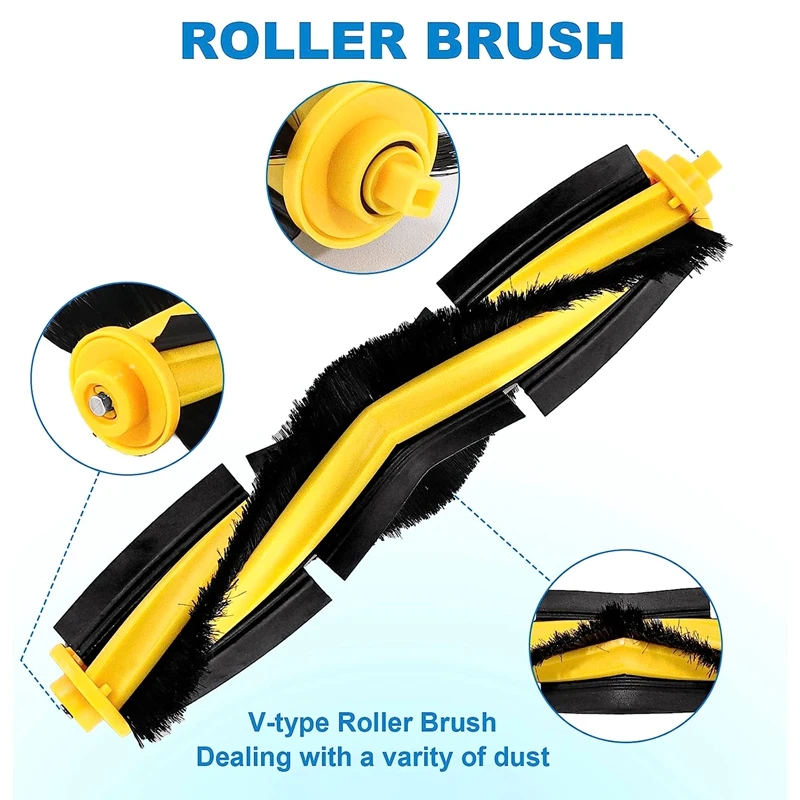 أفضل العروض قطع غيار لـ Ecovacs Deebot T8 T8 AIVI T8 Max 920 950 T5 N7 N8 Pro N8 + N8 Pro Plus مرشح الفرش الجانبية الرئيسية