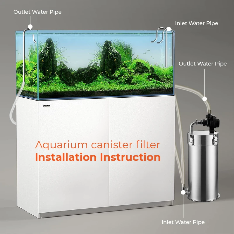 TLF Stainls Acciaio 304 Acquari Contenitore Filtro Pesce 4.5L 10L 15L 22L Filtro Secchio Acquario Sistema di filtraggio Filtro esterno