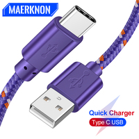 USB Type C Cable for xiaomi redmi k20 pro 1M 2M 3M USB C Mobile Phone Cable Fast Charging Type-C Data Cable for Samsung Huawei