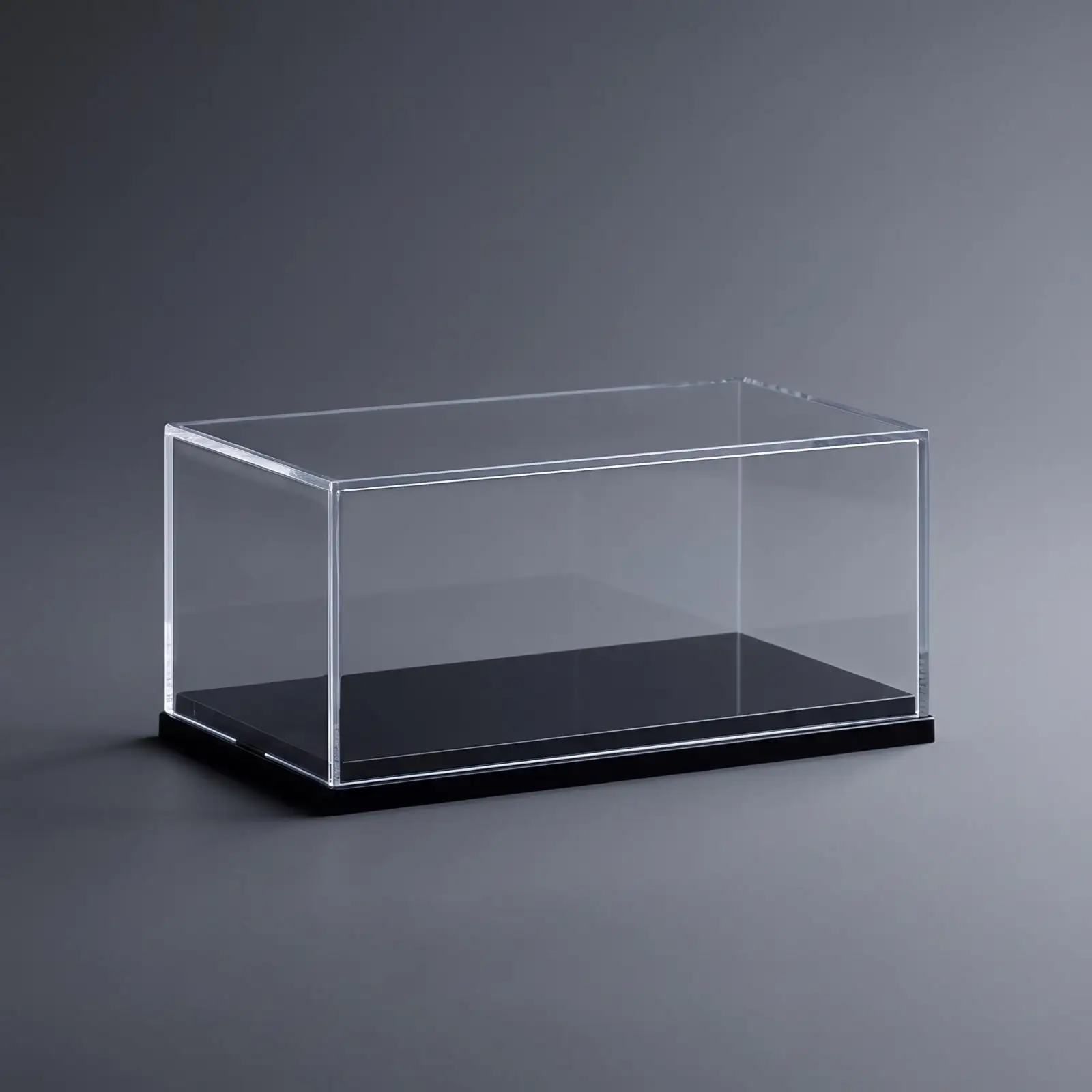 Compact Display Case for 1 64 Diecast Car Models Acrylic Miniature Showcase Box with Ebony Base for Collectors