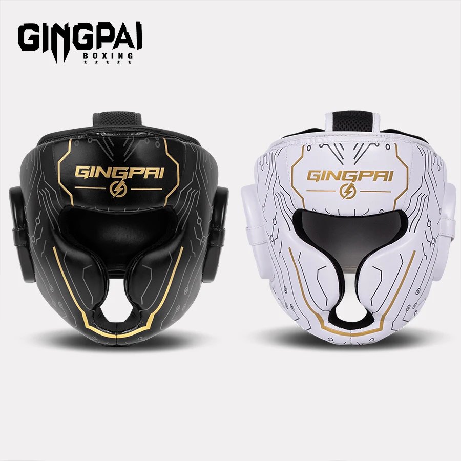 

PU Full-Covered Thickened Boxing Helmet Men Women Karate Muay Thai Training Head Protector Gym Equipment Taekwondo Head Guard
