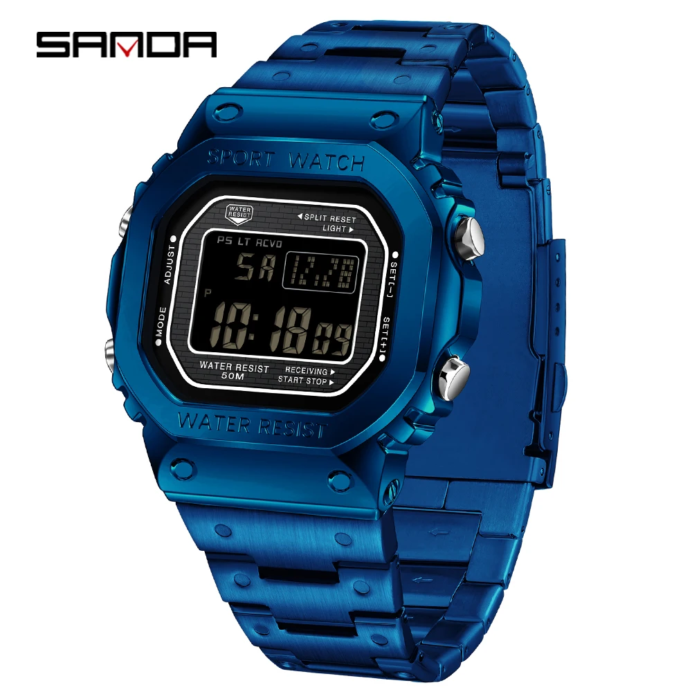 Men's Square Waterproof Multi-Functional Wrist Watch