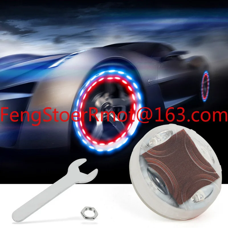 Car Tire Wheel Light Solar 4-color Flash Tire Wheel Light Car Valve Cap LED Car Motorcycle Wheel Light