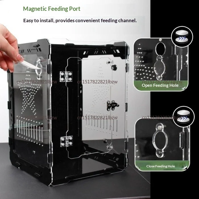 Reptile Terrarium Anti-escape Breathable Acrylic Lizard Breeding Box Transparent Spider Gecko Breeding Cage Reptile Display Box