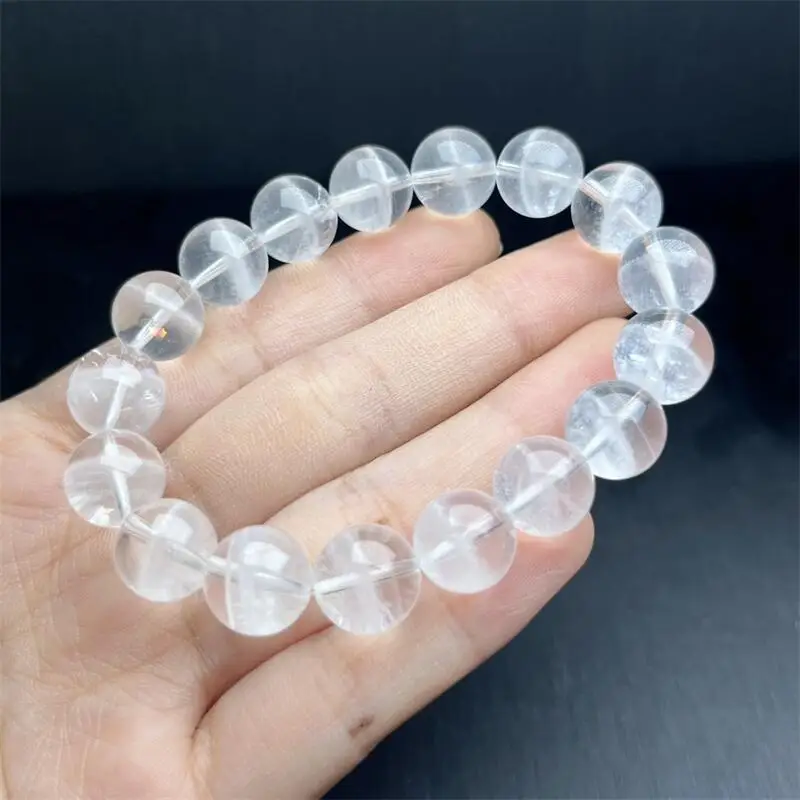 10MM Natural Snowflake Garden Quartz Bracelet Fortune Energy Mineral String Woman Amulet Jewelry Healing Gift 1pcs