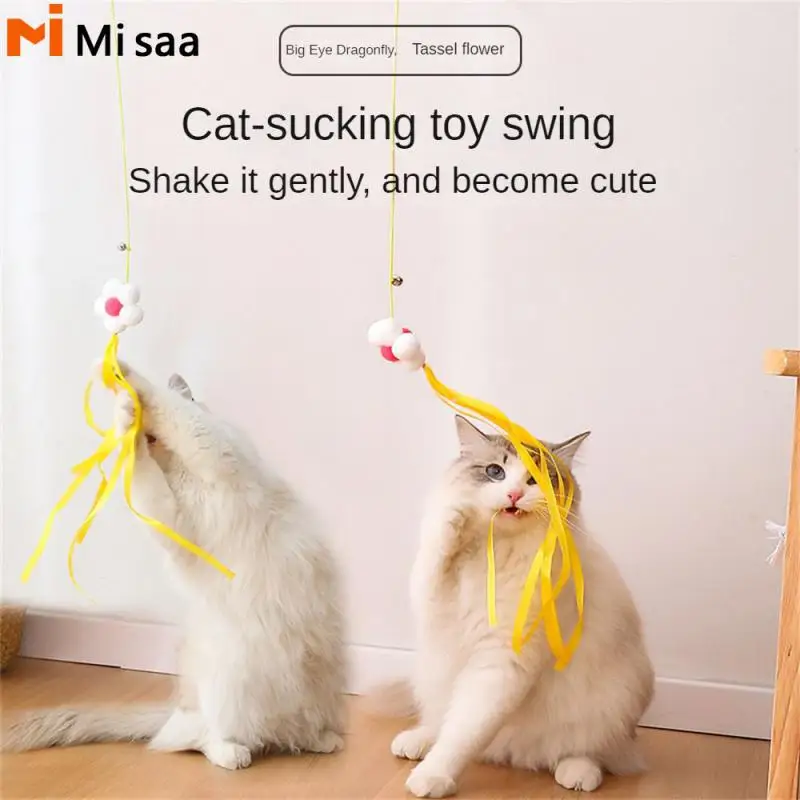 Interactive Cat Toy Funny Self-hey Elastic For Kitten Playing Teaser Wand Toy Cat Supplies Interactive Toy Swing Door Hanging