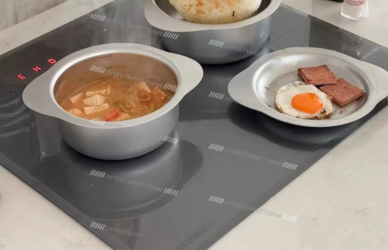 Stainless Steel 316 Mini Soup Pot Soup Pot with Grill Pan Lid Multi-Purpose