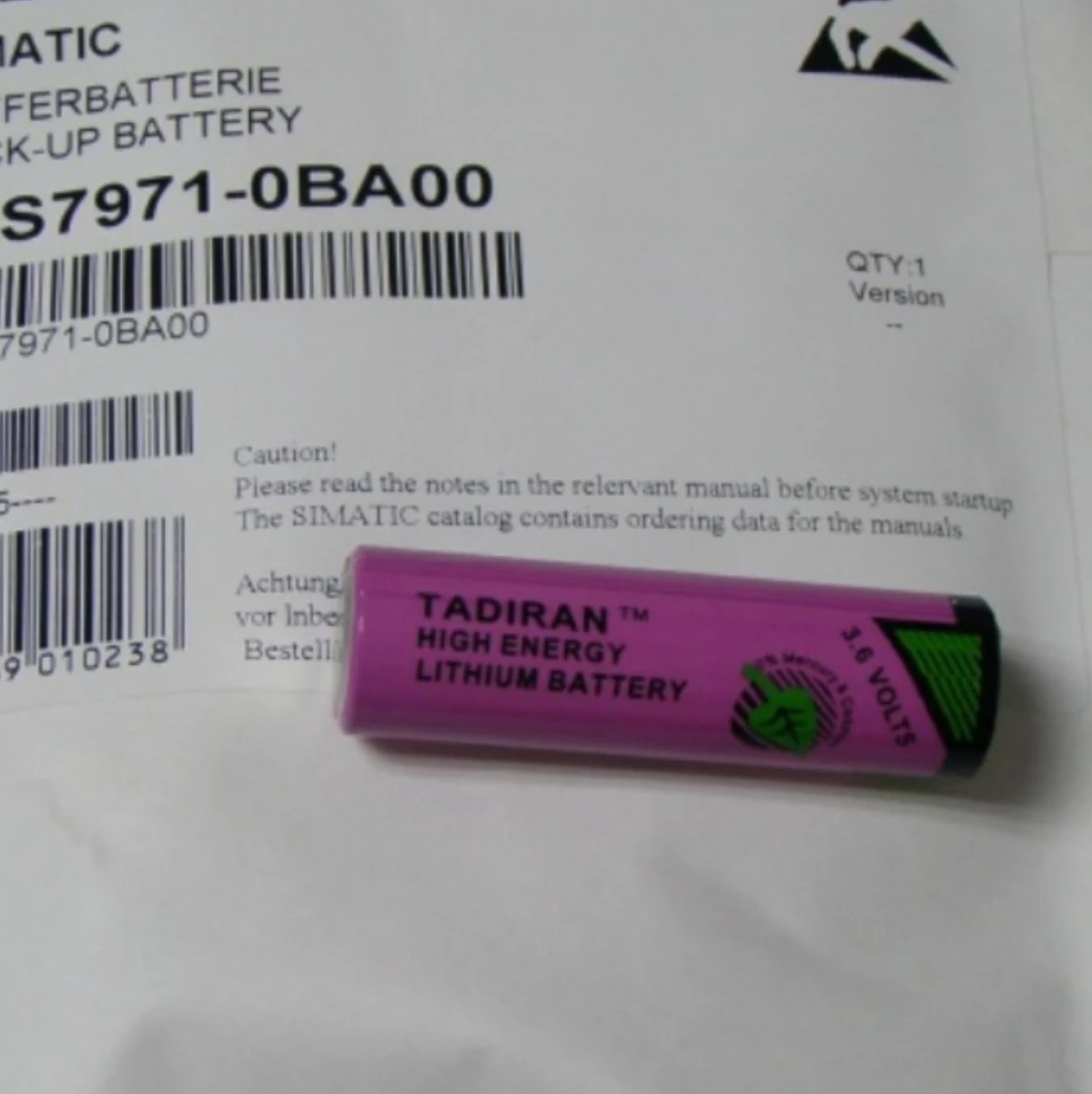 SL-360 AA 3.6V S7-400 PLC Lithium Batteries 6ES7971-0BA00 Soc2