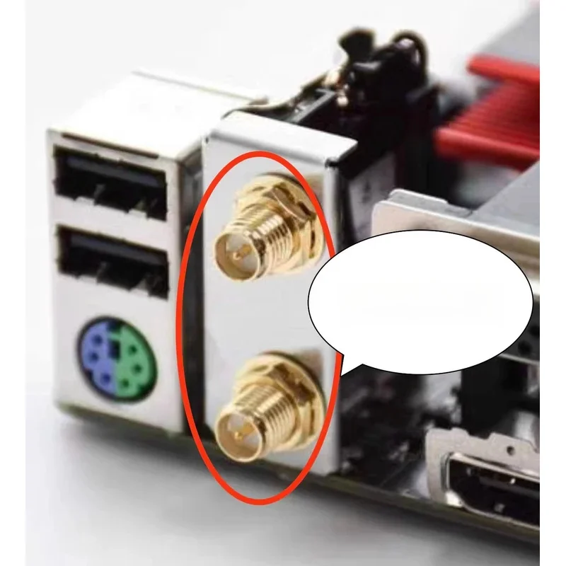 Magnetic White WiFi Antenna SMA gold Thread for ASUS MSI Gigabyte Motherboards