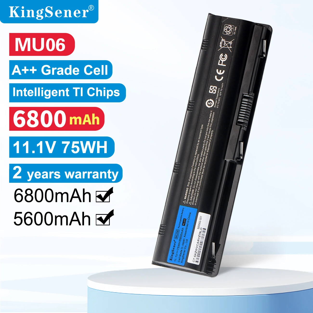 

KingSener MU06 Аккумулятор для ноутбука HP Pavilion G4 G6 G7 G42 CQ32 CQ42 CQ62 CQ72 DM4 HSTNN-CBOX HSTNN-Q60C HSTNN-CB0W MU09 DM4