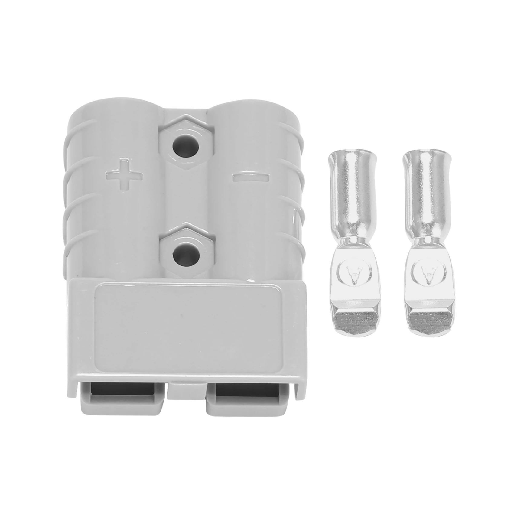 Conectores de enchufe estilo Anderson, herramienta eléctrica para terminales sólidos chapados en gris, 50A, 600V, 6-12AWG, CA/CC, 6AWG