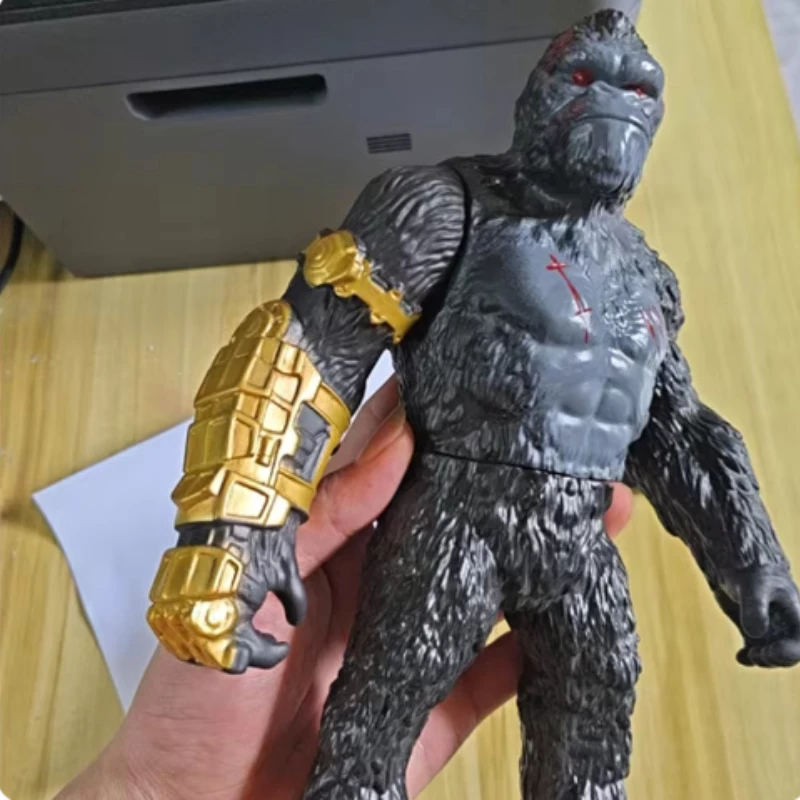 New Godzilla VS King Kong Action Anime Figuries 28cm large joint movable King Kong Soft Glue Monster Doll Model Toys kid Gift