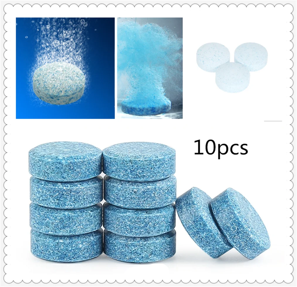 10PCS / pack car windshield wiper effervescent tablets clean solid for Mercedes Benz W211 W203 W204 W210 W124 AMG W202