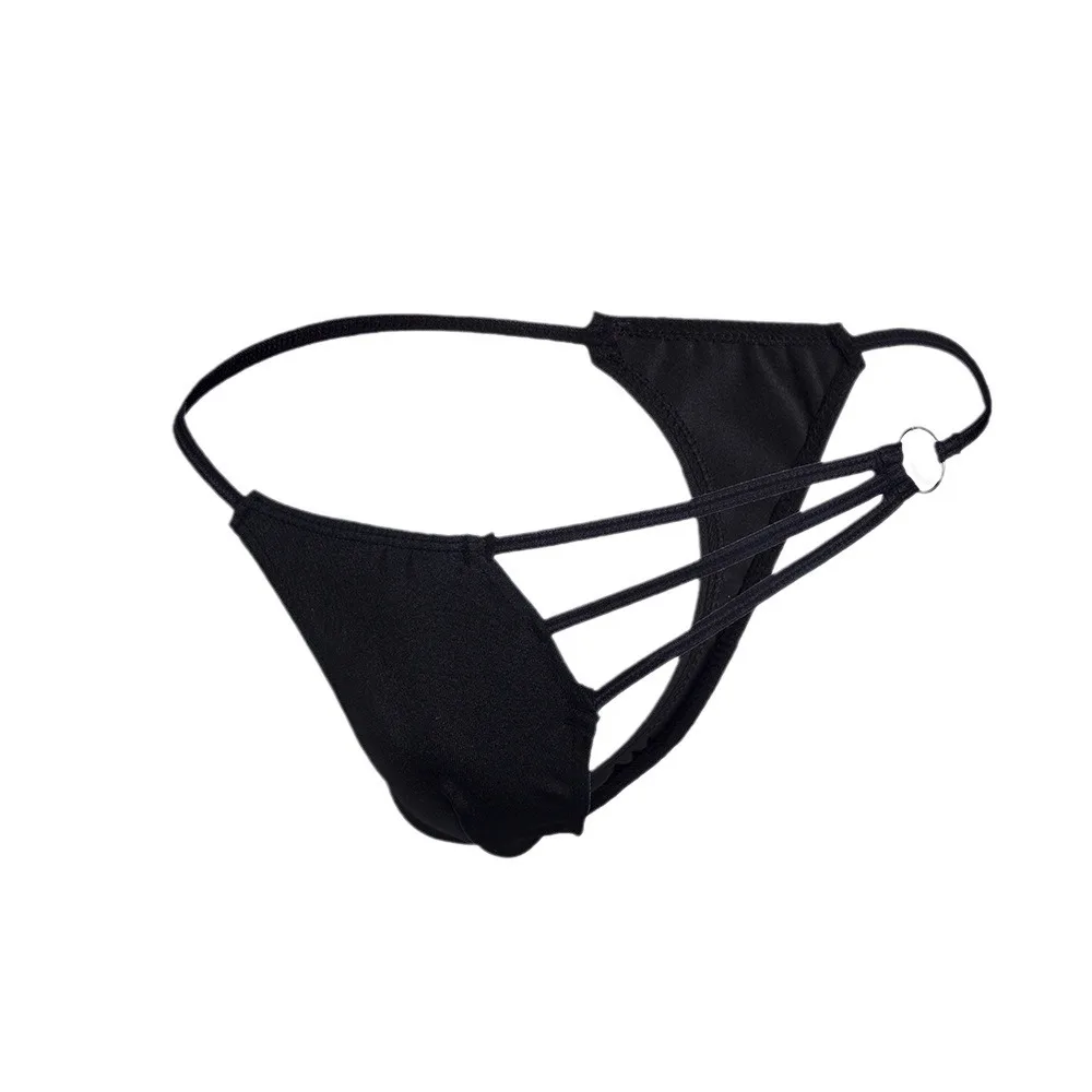 

Молодежные эротические стринги с Т-образной спинкой для мужчин, полуцветные блокированные тонкие стринги с ремешком, Homme, открытая спина, выпуклая сумка, бикини с одной стороны, перекрестной завязкой