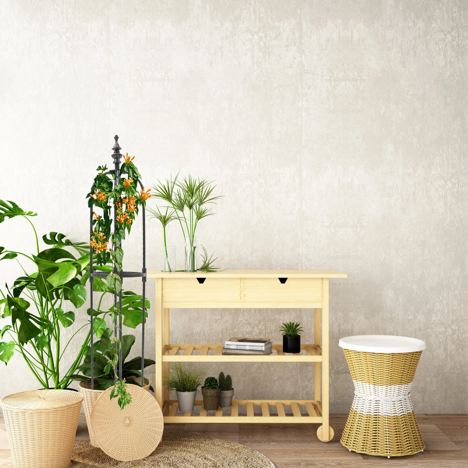 

Garden Climbing Stand Heavy Duty Plant Vine Support Trellis for Healthy Straight Growth Ideal for Courtyard and Patio Use