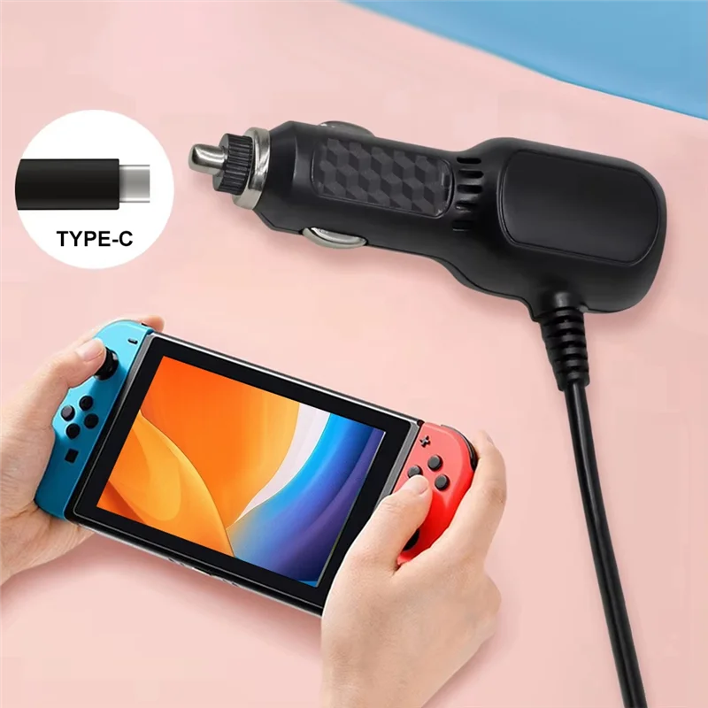 FFYY-고속 USB Type-C 차량용 충전기 스위치 라이트 전원 어댑터 용 스위치 2 용 고속 충전 어댑터 케이블