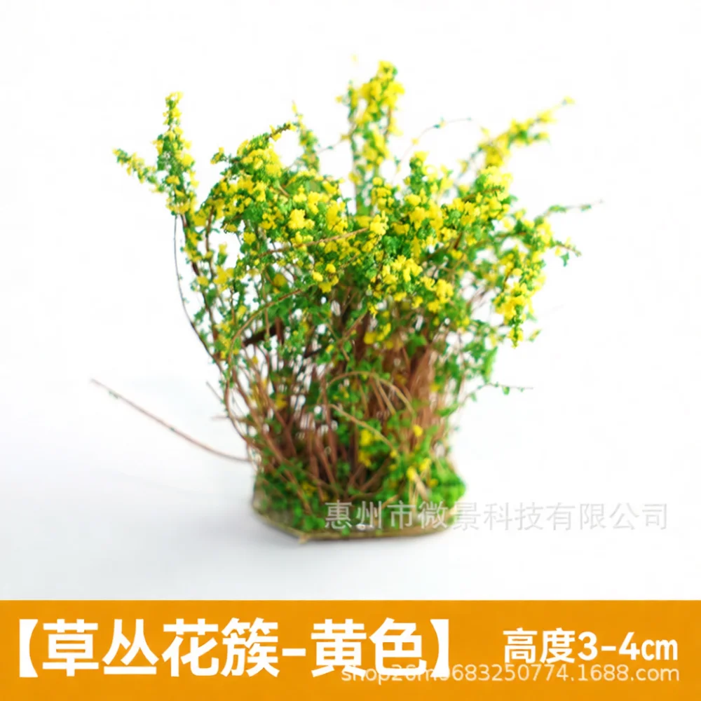 Micro Landscape Simulation Grass Flower Tufts For DIY Architecture Craft Model Garden Vegetation Scene Scenery Ornament