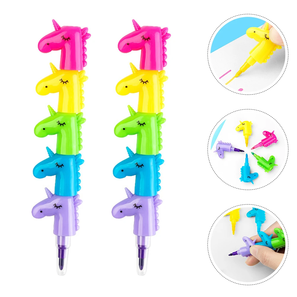 

4 Pcs Crayons Party Favors Diy Rainbow Pencils Buildable Christmas Color for Cute