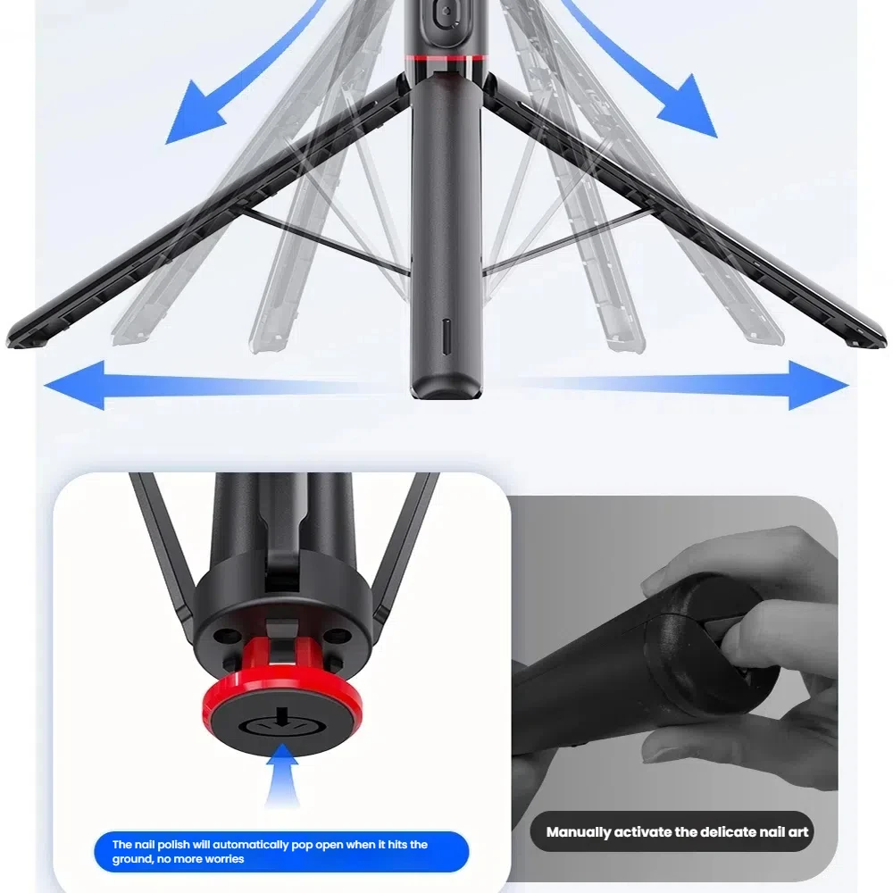 Live Streaming Bracket Phone Holder Photography Automatic Pop-up Magnetic Remote Control Tripod Selfie Stick Stand Accessories