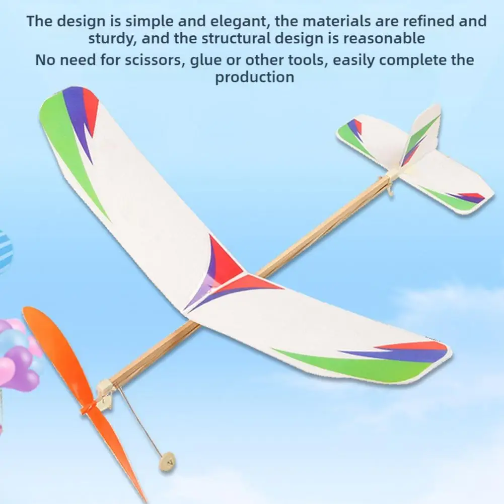 Rubber Band Powered DIY Airplane Model For Primary Secondary School Students Science Competition Educational Toy For Y9V5