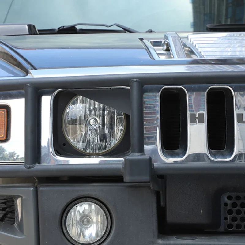

Gao Ruying For Hummer H2 2003-2009 Carbon Steel Black Car Headlight Angry Eyes Headlight Cover Trim Car Accessories