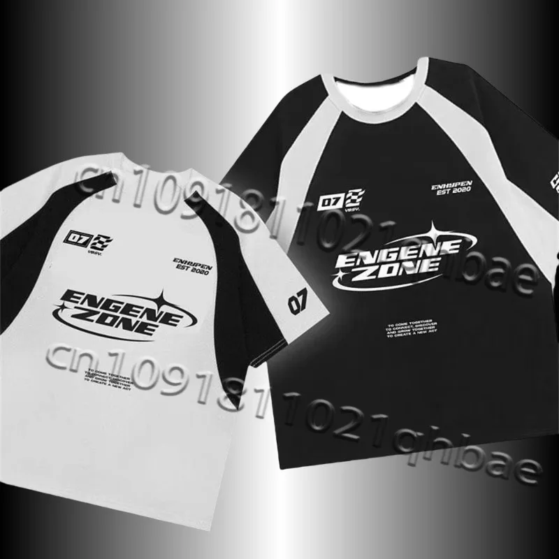 2025 hombres gran oferta nueva camiseta YBSY Enhypen Y2K verano mujer camiseta camisetas de manga corta camisas de gran tamaño niños camiseta de MOTO de moda