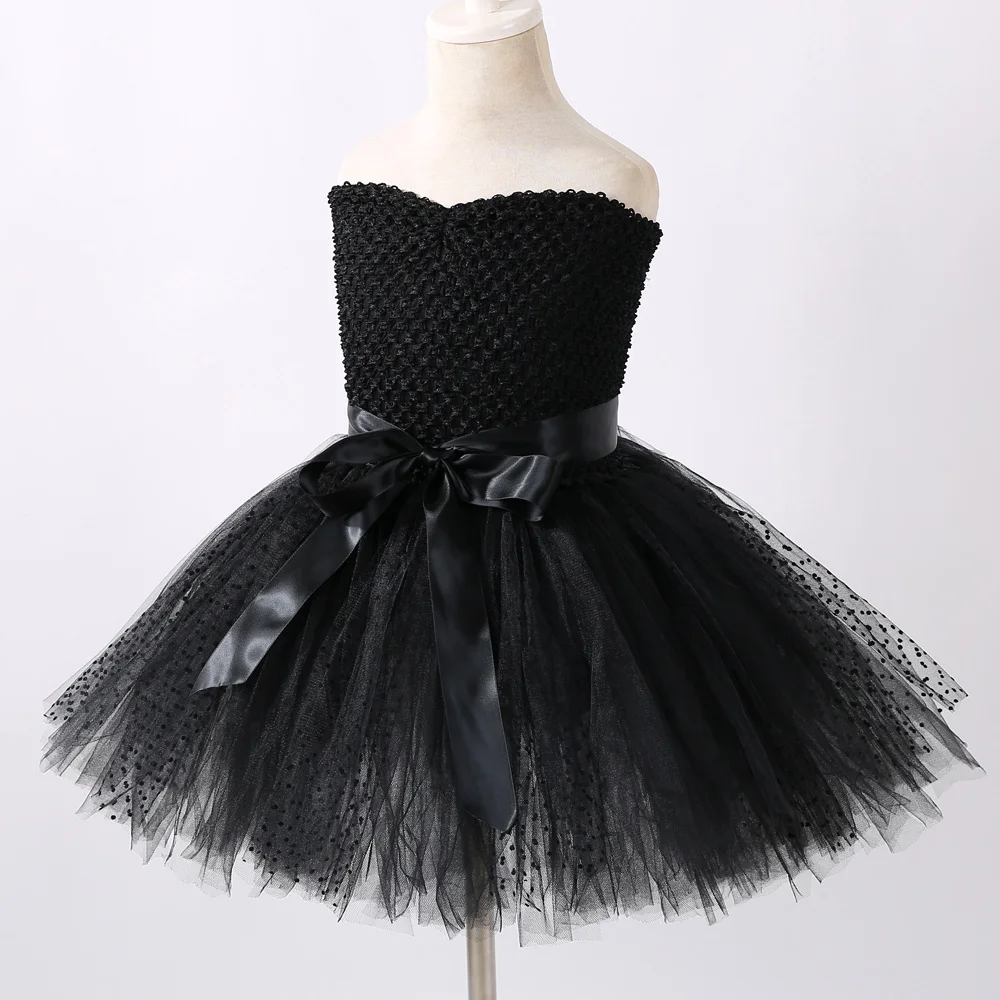 Unicorn Evil Angel Tutu Dress for Girls Devil Halloween Costumes for Kids Black Angel Fancy Dresses Girl Princess Wings Outfits