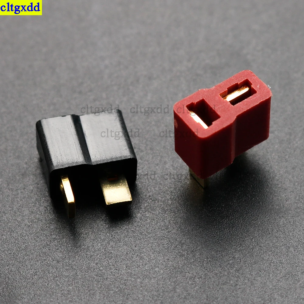 cltgxdd 10piece red black T-shaped plug male and female connector suitable for RC LiPo battery G08 banana socket adapter socket