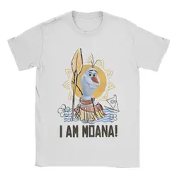 Olaf Presents Moana Costume Sketch T-Shirts Men Women Funny Pure Cotton Tees O Neck Short Sleeve T Shirts Adult Tops