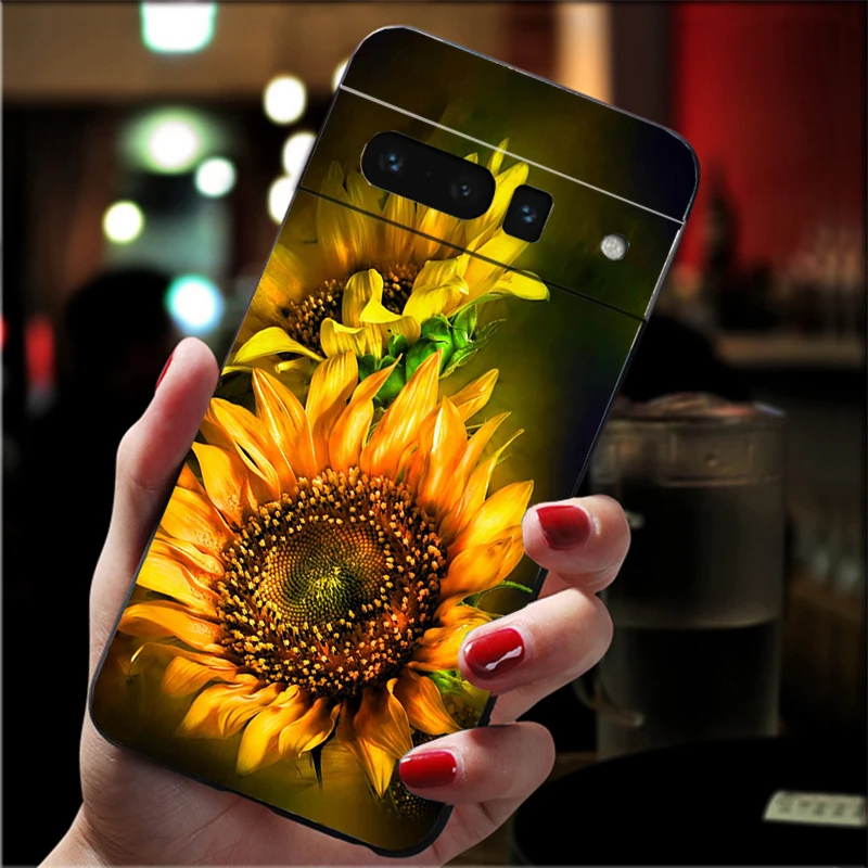 

Phone Case For Google Pixel 10 9 Pro XL 9A 8 7 6 Pro Pixel 8A 7A 6A Pixel 8 7 6 5 Beautiful Flower sunflower