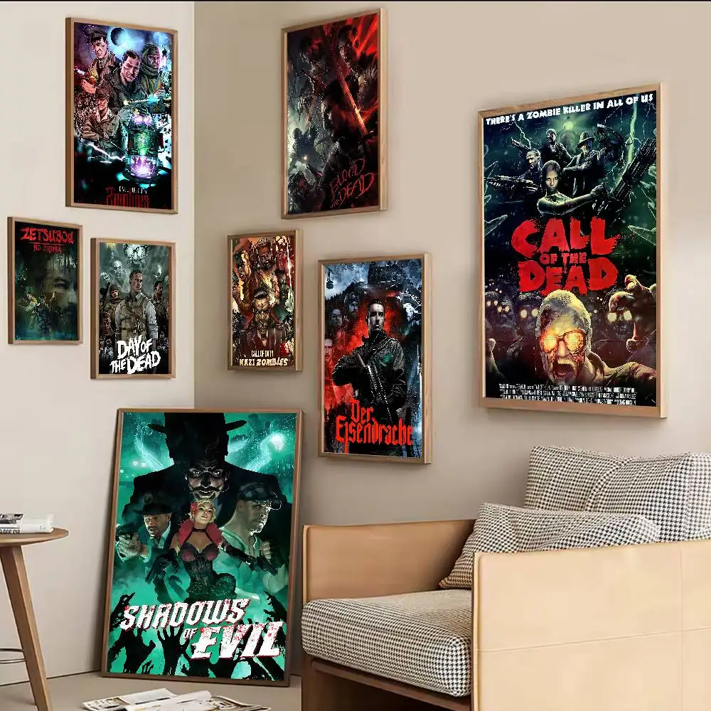 Cod Zombies Classic Vintage Posters Sticky Vintage Room Home Bar Cafe Decor Kawaii Room Decor