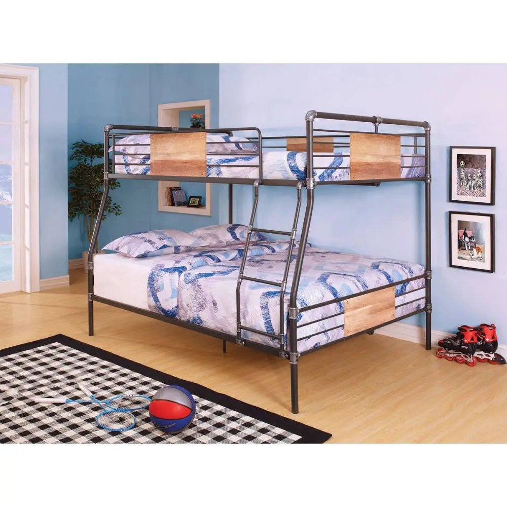 

ACME Brantley Full XL/Queen Bunk Bed in Sandy Black & Dark Bronze Hand-Brushed