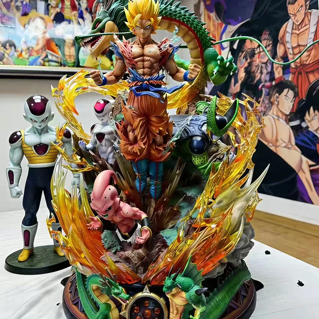 Dragon Ball 6º Aniversario Goku Edición de Alta Calidad GK Muscle Dance Cloud Figura de Anime Coleccionable de Moda
