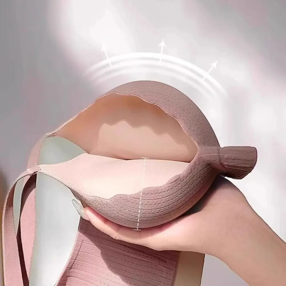 

Простой противоударный беспроводной бюстгальтер с глубоким V-образным вырезом, предотвращающий провисание, с эффектом пуш-ап, тонкий бесшовный бюстгальтер для женщин и девушек