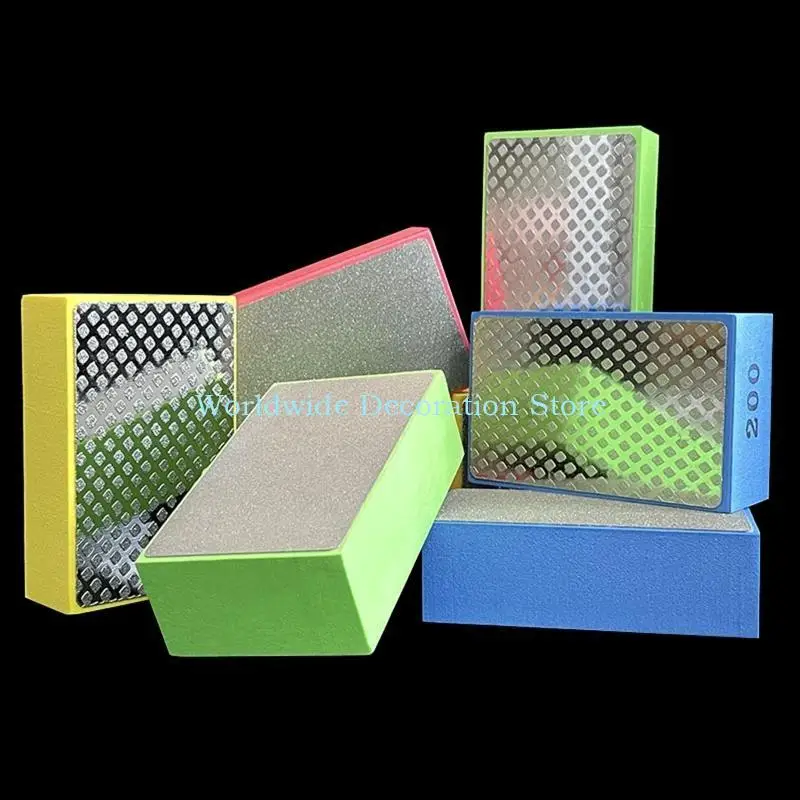 Q39B 4x Diamond Hand Polishing Pads for Sanding Glass Tile Remove for Sharp Grin