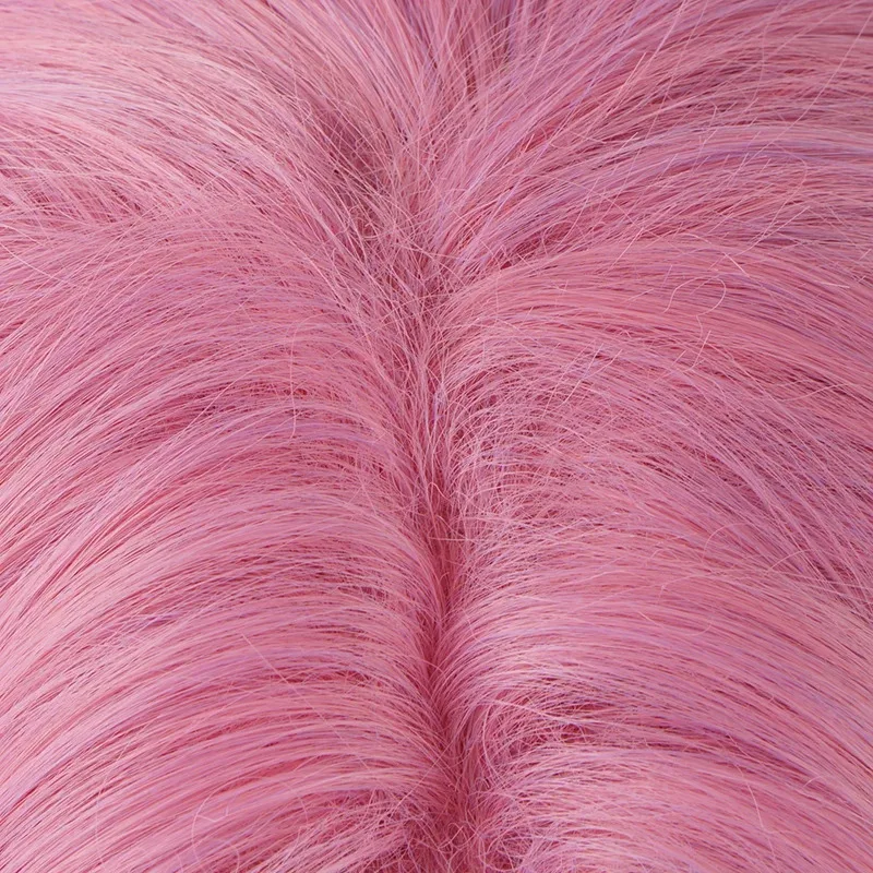 Wig Cosplay Seraphine Crystal Rose KDA Game LOL 2025, Wig Wanita Bergelombang Longgar Warna Pink Campuran Ungu, Rambut Sintetis Tahan Panas