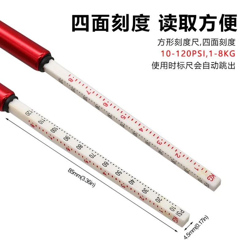 Mechanical tire pressure gauge car  pen 10-120PSI portable