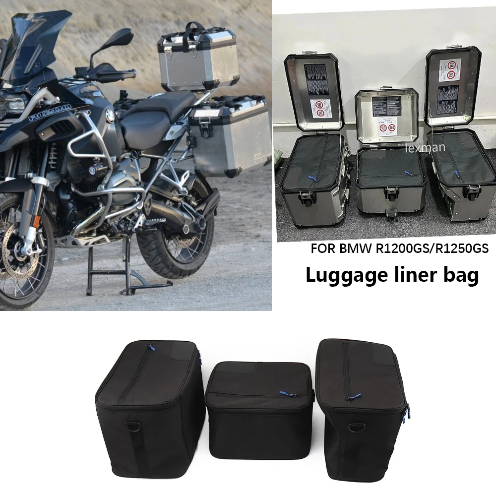 For BMW R 1200 GS R1200GS LC ADV R1250GS R1250 GS Inner Bags Adventure F750GS F850GS F 800 GS Top Side Aluminium Tool Box Bag