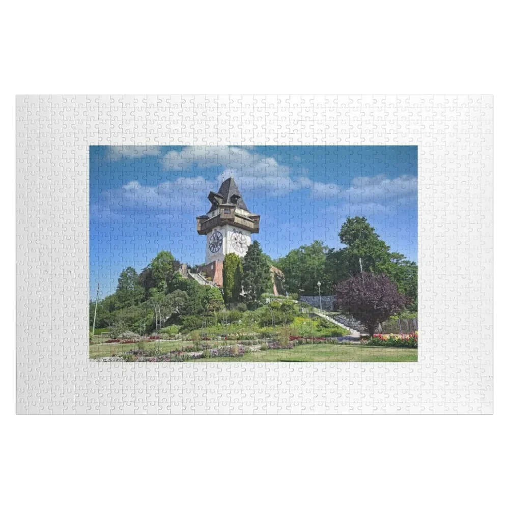 

Grazer Uhrturm clock tower in Graz Styria Austria Jigsaw Puzzle Personalised Jigsaw Wood Adults Puzzle