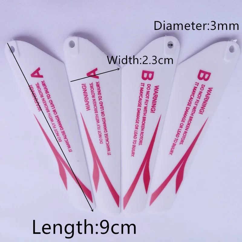 4Pcs 7.1/9CM Spare Blades Fans For R/c Mini Helicopter CH002 CH023 Drone Copter Toys Spare Parts Accessor RC Wing Toy Parts