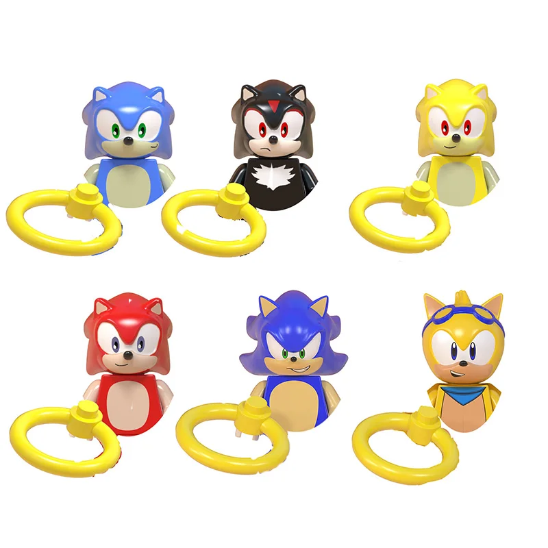 WM931 LG001 Animated Film Sonic Building Block Mini Cute Character block Diy Puzzle Assembly Model Toy Kid Christmas Gift