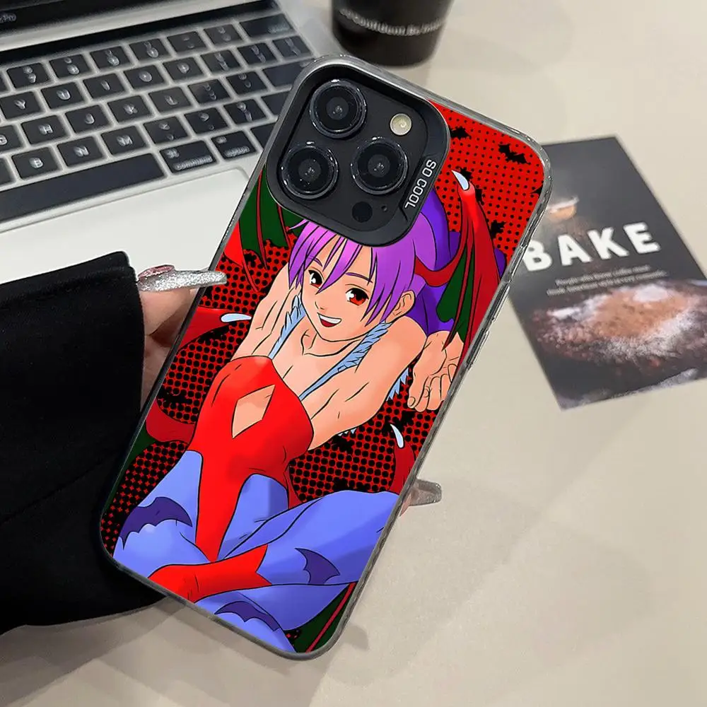

Чехол для телефона Darkstalkers Lilith Jedah для iPhone 16, 15, 14, 13, 12, 11 X XR XS 8 7 Pro Max Plus, цветной полупрозрачный чехол, роскошный