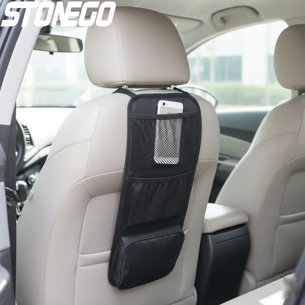 Car Seat Back Storage Bag Cell Phone Cup Holder Hanging Car Organization Miscellaneous Bag