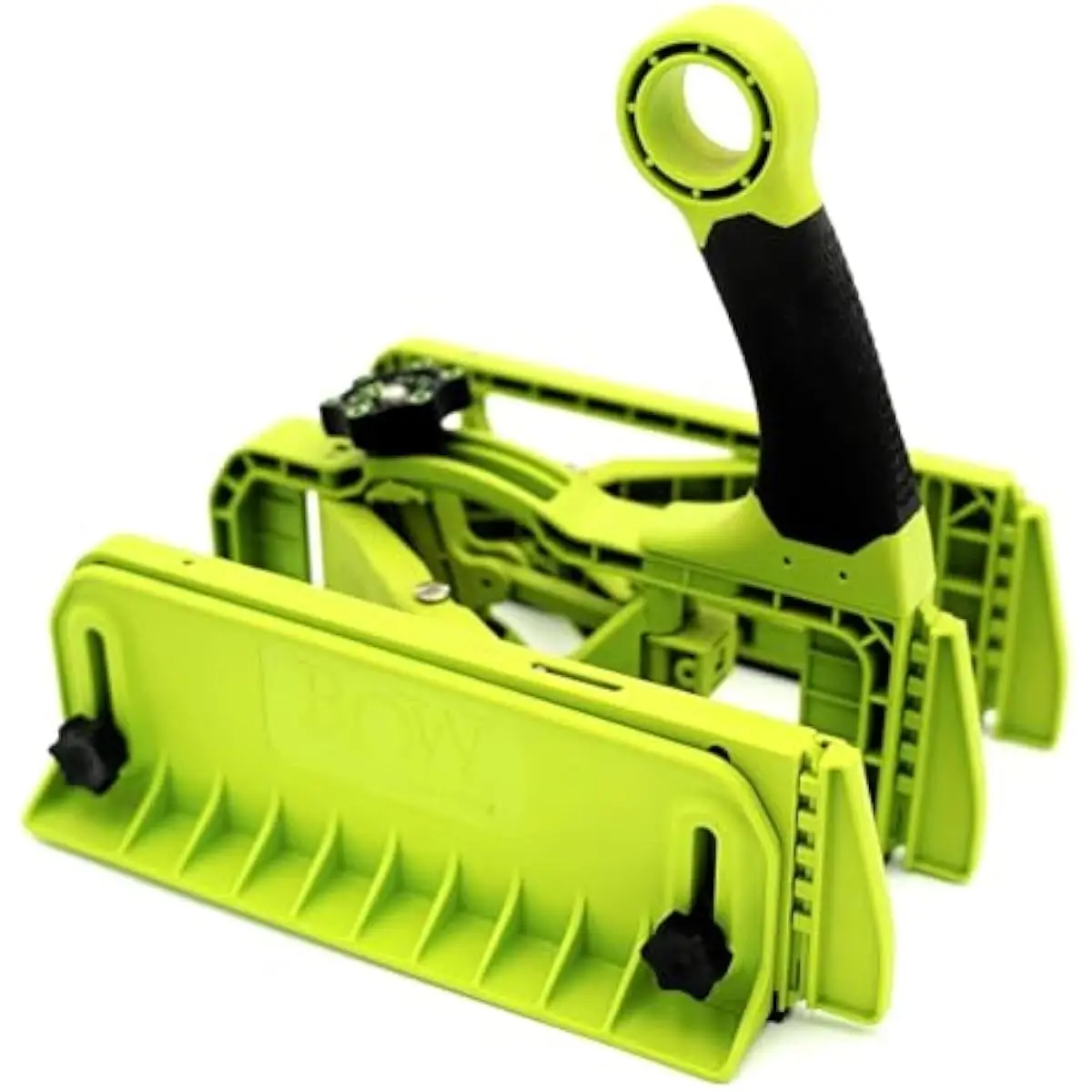 Adjustable Push Block for Table Saws and Shop Tools – 2 to 6 Inch Width Range – Ergonomic Angled Handle – Triple Locking Fins –