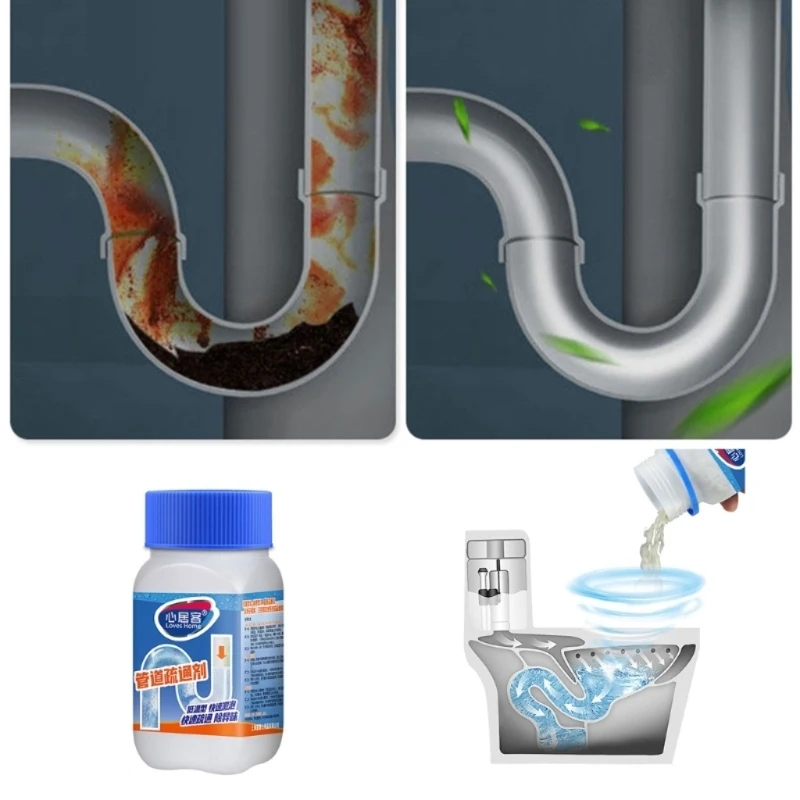 

Strong Drain Cleaner Pipe Dredging Agent Kitchen Water Piping Sewer Toilet Tool Cleaning Deodorant Chemicals Dredge Sink