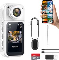 S70 2.7K Thumb Action Camera, 64GB Mini Body Camera, Wearable Pocket Cam with Magnetic Lanyard, Hands-Free POV Recording